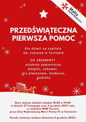 Świąteczna zbiórka dla dzieci ze szpitala