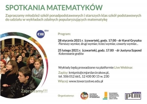 Zdalne wykłady popularyzujące matematykę