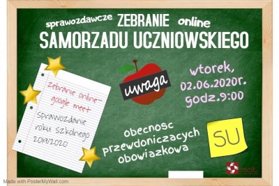 Zebranie Samorządu Uczniowskiego online