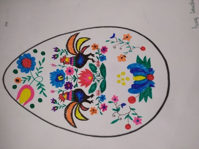 Pisanki inspirowane wzorami ludowymi