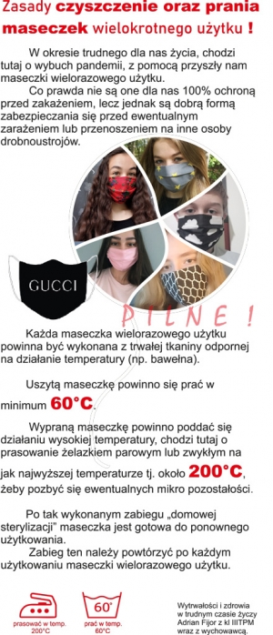Zasady konserwacji maseczek wielorazowych
