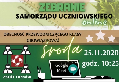 Zebranie Samorządu Uczniowskiego on-line