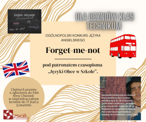 Ogólnopolski Konkurs Języka Angielskiego „Forget-me-not”